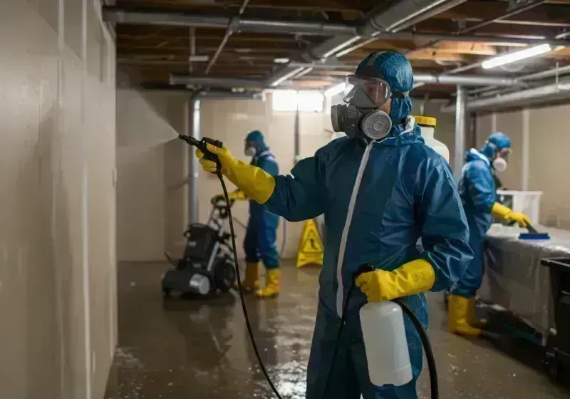 Basement Sanitization and Antimicrobial Treatment process in Rathdrum, ID