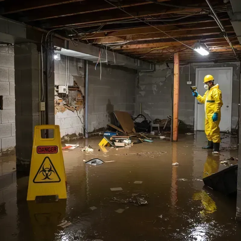 Flooded Basement Electrical Hazard in Rathdrum, ID Property